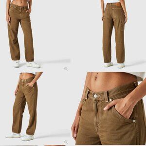 NWT LEVI'S Dad Utility Denim Loose Fit Pants Women's Size 26 Brown